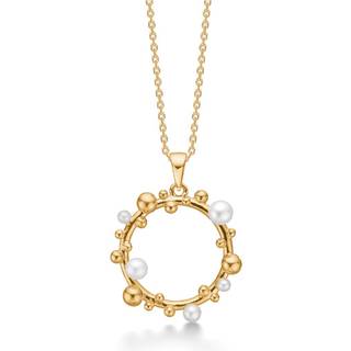 Mads Z - Bubbles n' Pearls halskæde i 14 kt guld m kulturperler