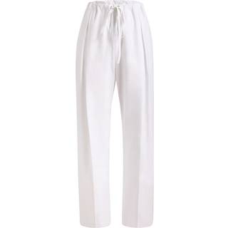 Khaite Trenton cotton poplin wide-leg pants - white - M