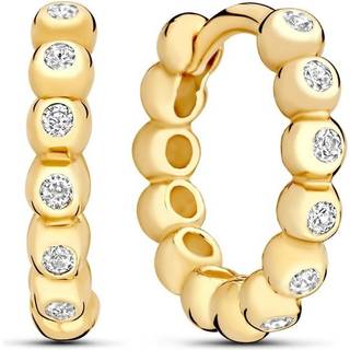 Beloro Jewels Monte Napoleone Elena creoler i 9 karat guld med zirkoniasten (8,3 mm) BO360114