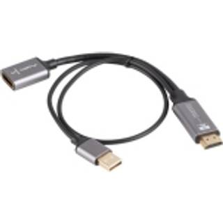Lanberg HDMI til DisplayPort Adapter 4K Sort - 0.2m