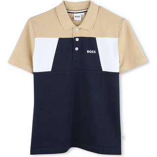 BOSS BOSS Blue Colour Block Short Sleeve Polo Shirt