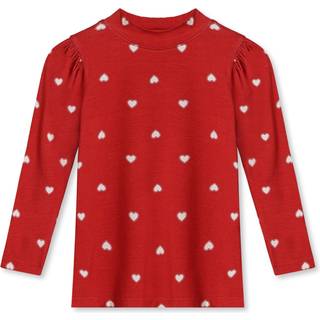 Fliink Kelly Puff Langærmet Bluse Pompeian Red Aop 2 Y  Rød  2 år  kvinde