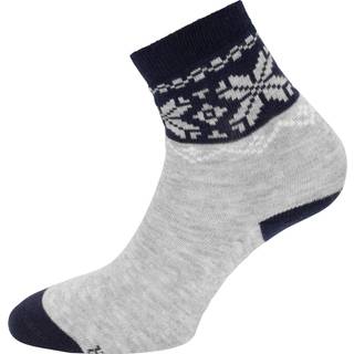 Gridarmor Juniors' Heritage Merino Socks 2p Light Grey/Dk Navy/White, Lt. Grey/Dk Navy/White, 33-36