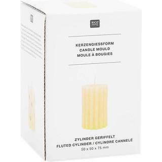Kerzengießform Zylinder geriffelt 60x60x88mm