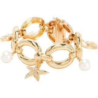 Self-Portrait Faux pearl gold-plated bracelet - gold - One Size