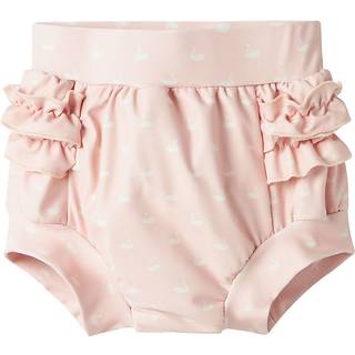 Lil Atelier Badebukser Peach Whip Med Svaneprint