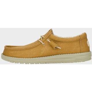 HeyDude Wally Canvas Sneaker Herrer størrelse 44 farve beige/gul