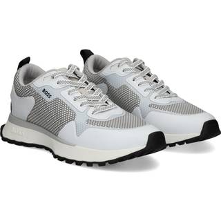 Sneakers i blandede materialer med mesh og branding
