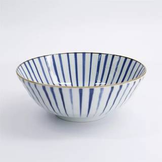 Tokyo Design Studio Natsu Tokusa Ramen skål 1000 ml, blå/hvid