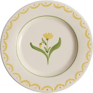 Pick a Poppy Cottage Flower Sidetallerken 22 Cm - Asietter Lertøj Gul - C022216SS24-115