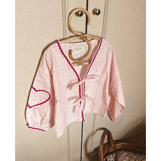 Sissel Edelbo Astrid MINI Bluse Pink Checks 7-8 Y  Lyserød  7-8 år  kvinde