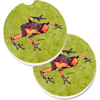 """" Caroline's Treasures Frog Set med 2 Cup Holder Car Coasters 8689Carc 2.56 Multicolor """"