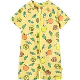 Småfolk Lemons And Oranges UV-dragt Custard 86 cm  Gul  86 cm  kvinde