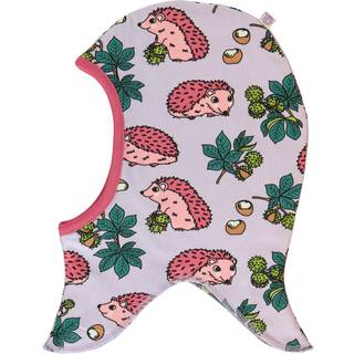 Småfolk Reversible balaclava with hedgehogs and Fall leaves  Orchid Petal 50/52 cm  Lilla  50/52 cm  kvinde