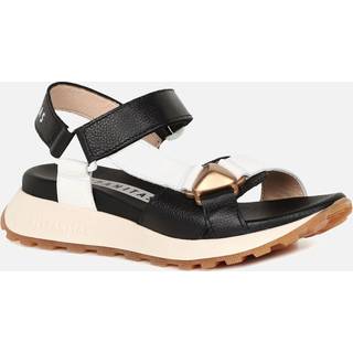 Hispanitastil kvinder. CHV253896 Maui lædersandaler sort (38), 3-5 cm, Velcro, Casual