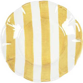 Pick a Poppy Stripe Sidetallerken 22 Cm - Asietter Lertøj Gul - C022116SS24-145