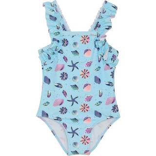 Color Kids Kid's Swimsuit with Frills AOP Badedragt Børn størrelse 152 farve blå