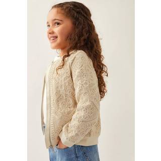Monsoon 100% Cotton Crochet Bomber Jacket134140cm