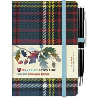 Waverley Anderson Tartan cloth mini notebook with pen