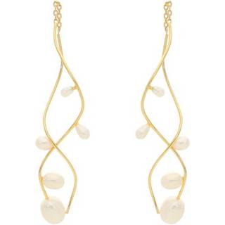 Angelina Øreringe, Gold Plated/Pearls