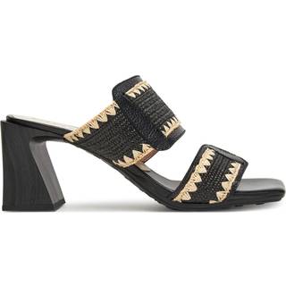Hispanitastil kvinder. HV253946 Sandaler i læder Miami sort (39), 5-8 cm, Ingen, Casual, Party