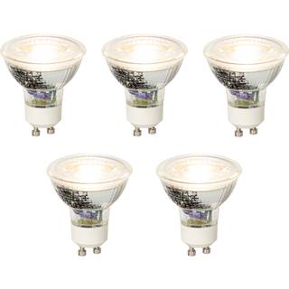 Sæt med 5 GU10 dæmpbare LED-pærer 5W 370lm 3000K
