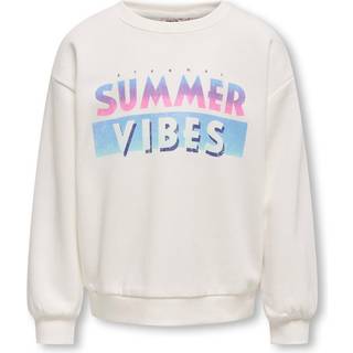 Kids Only Sweatshirt Cloud Dancer Med Sommer Print