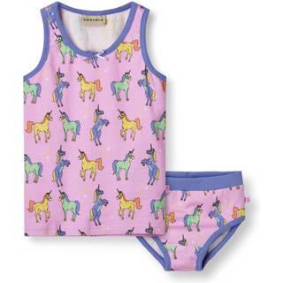 Småfolk Unicorns Undertøjssæt Pink Lavender 5-6 Y  Lyserød  5-6 år  kvinde