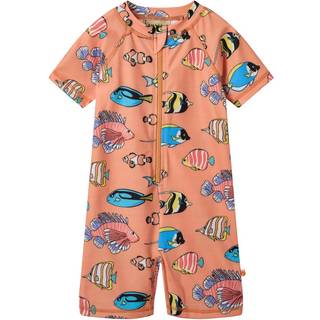 Småfolk Fish UV-dragt Papaya 3-4 Y  Orange.  3-4 år  kvinde