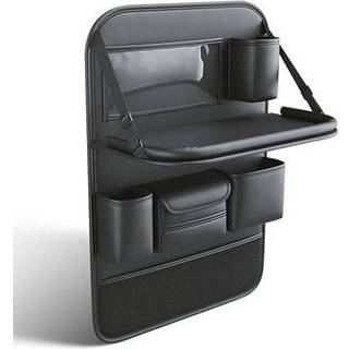Multifunktionel organisering af bagsædet i bilen med sammenklappeligt bord - sort