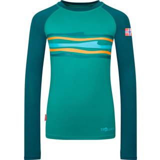Trollkids Kid's Haukland Shirt Lycra Børn størrelse 164 farve turkis