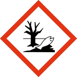 Miljøfarlig, GHS Faresymbol GHS09 (Hazardous to the environment) selvklæbende skilt, rulle a 250 stk