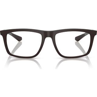 Emporio Armani EA4235F Asian Fit with Clip-on 61861W 55 Briller Mænd Brun - Matte Brown - 55mm