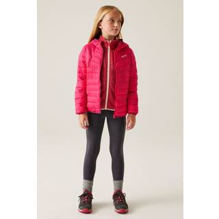 Regatta Regatta Dark Pink Kids Hooded Hillpack III Padded Jacket