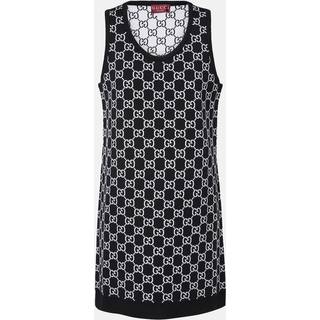 Gucci GG wool-blend jacquard minidress - black - M