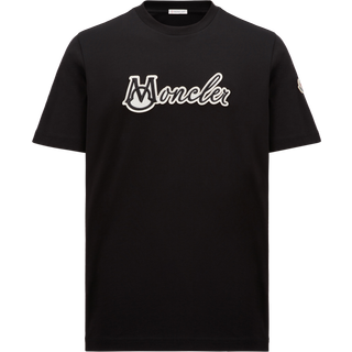Moncler Embossed Lettering Logo T-Shirt Black