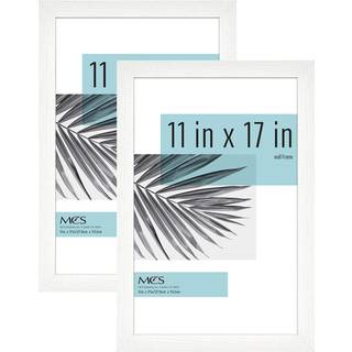 MCS Studio Gallery 11x17 Billeder Ramme Hvid Woodgrain Rektangel Fotosamme til fotosplakater og kunsttryk (2-pack)