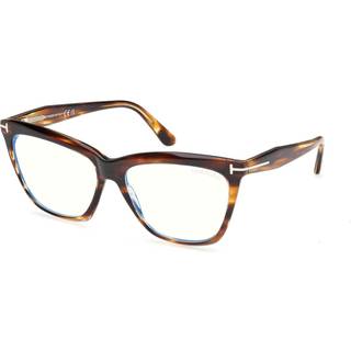 Tom Ford FT6064-B Blue-Light Block 055 56 Briller Kvinder Tortoiseshell - Striped Dark Tortoise - 56mm
