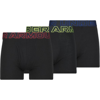 Under Armour Under Armour Black 100% Cotton Performance Tech 6in Boxers 3 Pack