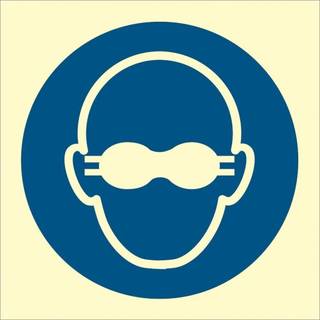 Opaque eye protection must be worn - Efterlysende Vinyl HI150 - 150 x 150 mm