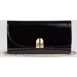 LK Bennett LK Bennett Florence Patent Clutch med kurvet flap