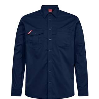 ENGEL Extend langærmet skjorte med stræk Blue Ink 7185-812 2XL