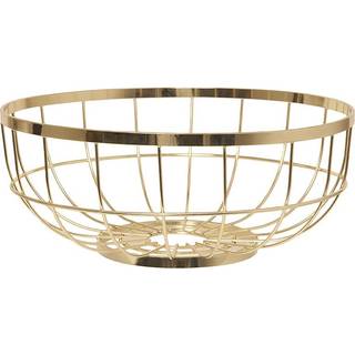 Brødkurv 12x28cm metal guld