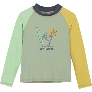 Color Kids Drenge Badebluse UV 50+ - Iceberg Green - 122