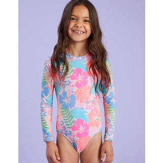 Angels By Accessorize Angels By Accessorize Orange Girls Tropical Long Sleeve Swimsuit