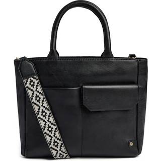 Stilfuld skuldertaske med justerbar canvasrem / 16426 - Black (Nero) - Onesize