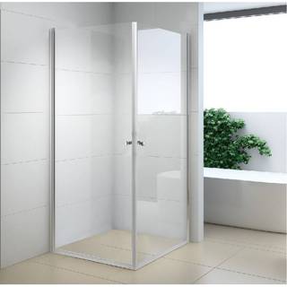 Nortiq Ystad bruseafskærmning, 90 x 90 x 197 cm, klart glas