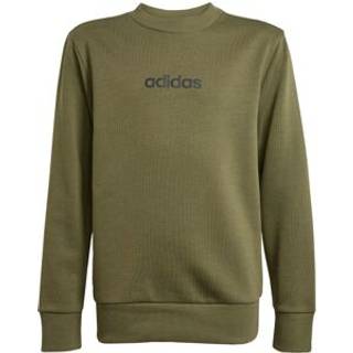 adidas Kid's Linear FT Crew Sweatere Børn størrelse 128 farve olivengrøn