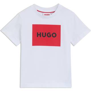 HUGO HUGO White Logo Short Sleeve T-Shirt