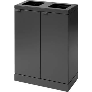 Bica Basic 871 affaldsbeholder 2x45 liter åben antracit